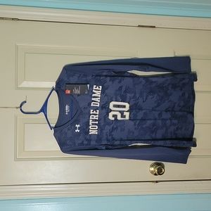 Women's Under Armour Notre Dame #20 Long Sleeve Shirt Small